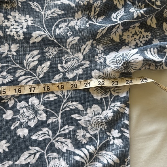 VTG Polo Ralph Lauren Hawaiian Faded Blue Camp Shirt Cotton Looper Terry Floral - Picture 6 of 8